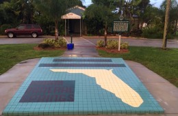Warm Mineral Springs 60 year old tile monument restoration.