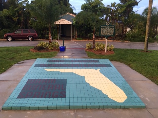 Warm Mineral Springs 60 year old tile monument restoration.